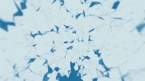 Abstract animation motion background in blue colors with floating in space Stock Footage 79209922