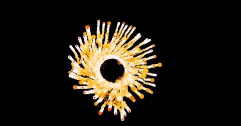 Abstract animation motion design with a beautiful explosion fireworks fire .. Stock Illustration