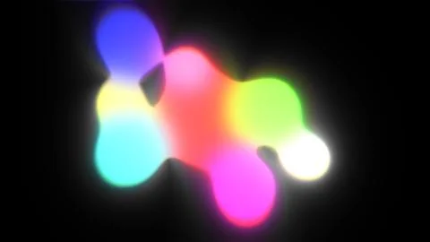 Abstract animation motion design with beautiful multi-colored glowing brigh.. Stock Illustration
