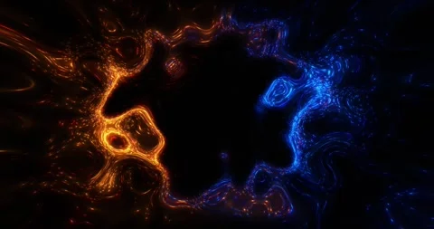 Abstract animation motion design with glowing rainbow vibrant waves Stock Footage 248700242