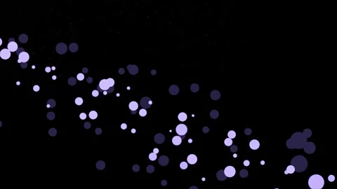 Abstract animation movement with blue and purple circles on black screen Stock Footage 327570342