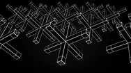 Abstract Animation Of Movement Of Geometric Shapes On A Black Background Stock Footage