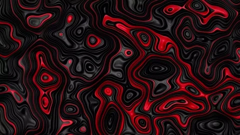Abstract animation of moving black and red sufrace and lines Stock Footage
