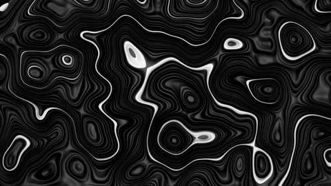 Abstract animation of moving black and white sufrace and lines Stock Footage 151437270