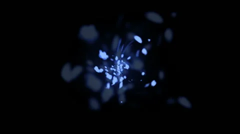 Abstract animation of moving blue light streaks on a black background Stock Footage 64710869