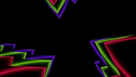 Abstract animation of moving colored shapes Stock Footage 171109410