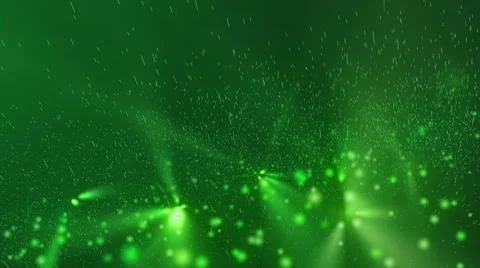 Abstract animation of moving green glowing spheres and particles Stock Footage 64728992