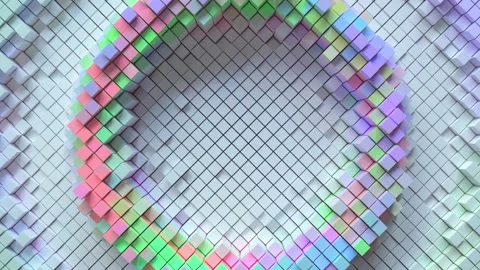 Abstract animation of moving impulse waves. Stock Footage 131635366
