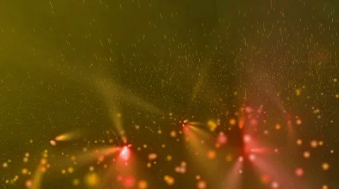 Abstract animation of moving orange glowing spheres and particles Stock Footage 64728878
