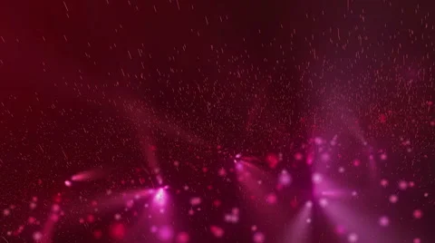 Abstract animation of moving red glowing spheres and particles Stock Footage 64728959