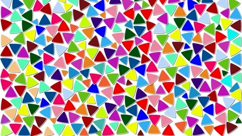 Abstract animation from multi-colored triangles on a white background Stock-Footage 201253635