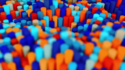 Abstract animation multicolor pattern 4K smooth concept Stock Footage 231635460