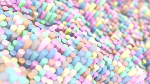 Abstract animation multicolor pattern 4K smooth concept Stock Footage 231635797