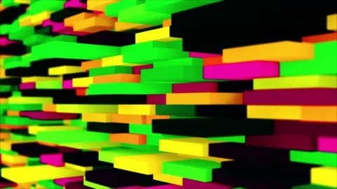 Abstract animation multicolor pattern 4K smooth concept Video stock 231636280