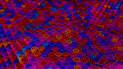 Abstract animation multicolor pattern 4K smooth concept Stock Footage 236417677