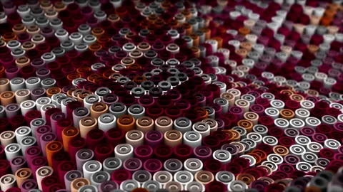 Abstract animation multicolor pattern 4K smooth concept Stock Footage 236417822