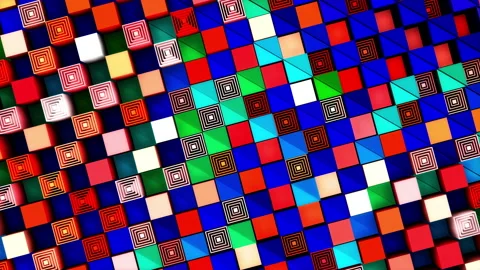 Abstract animation multicolor pattern 4K smooth concept Stock Footage 237282283