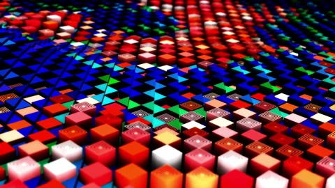 Abstract animation multicolor pattern 4K smooth concept Stock Footage 237286827