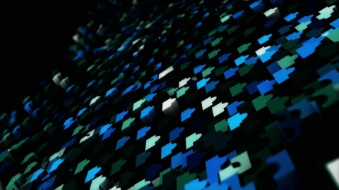 Abstract animation multicolor pattern 4K smooth concept Stock Footage 237482679