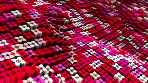 Abstract animation multicolor pattern 4K smooth concept Stock Footage 237733874