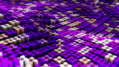 Abstract animation multicolor pattern 4K smooth concept Video stock 237735105