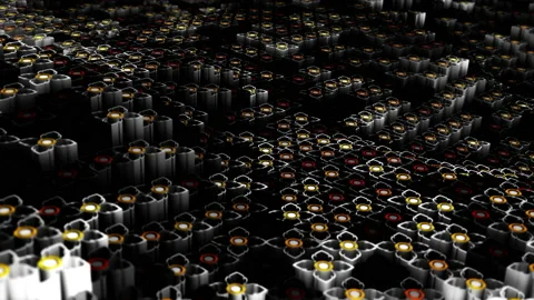 Abstract animation multicolor pattern 4K smooth concept Video stock 237744036