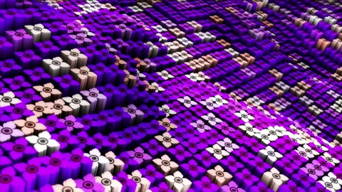 Abstract animation multicolor pattern 4K smooth concept Stock Footage 237749285