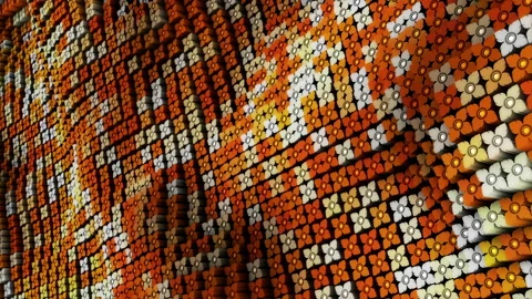 Abstract animation multicolor pattern 4K smooth concept Stock Footage 237749373