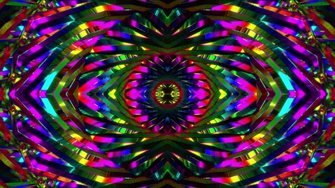 Abstract animation multicolor pattern 4K smooth concept Video stock 244300594