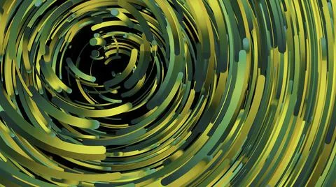 Abstract animation of multicolored bold spirals rotating in the circle on the Illustrazione stock