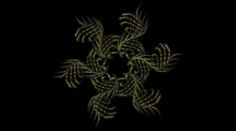 Abstract animation of multicolored patterns of small beads rotating and floating Stock Illustration