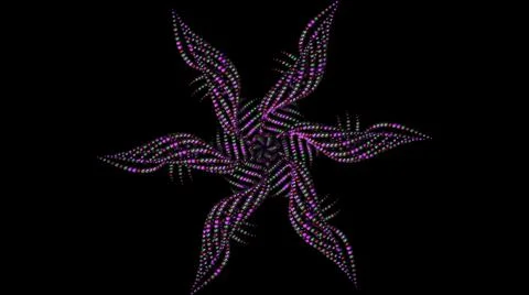 Abstract animation of multicolored patterns of small beads rotating and floating Stock Illustration