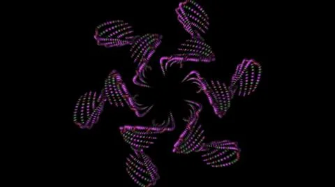 Abstract animation of multicolored patterns of small beads rotating and floating Stock Illustration