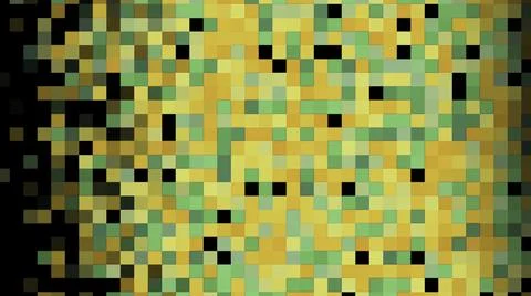 Abstract animation of multicolored pixel spot moving horizontally n the black Stock Illustration