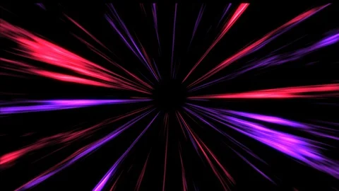 Abstract animation of neon, glowing light lines. Loop animation Video stock 128184714
