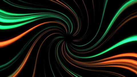 Abstract animation of neon, glowing light lines. Loop animation Video stock 128184739