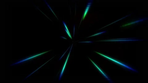 Abstract animation of neon glowing light rays in universe background. Stock Footage 212969615