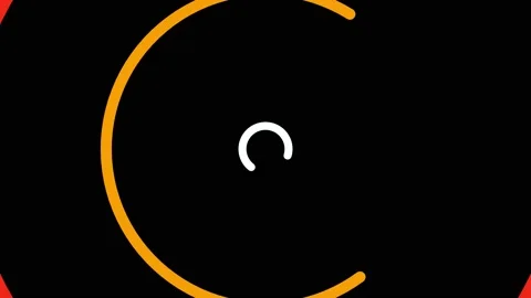 Abstract animation of nested opposite direction rotating circles in Stock Footage 136977682