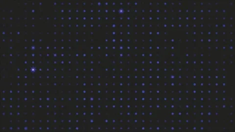 Abstract animation with numerous tiny blue dots on a dark gray background Stock Footage 280863804
