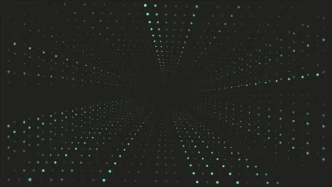 Abstract animation with numerous tiny green dots on a dark gray background Stock Footage 280863806
