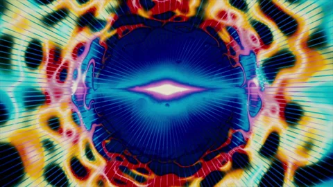 Abstract animation opens the energy of the third eye Video stock 164315046