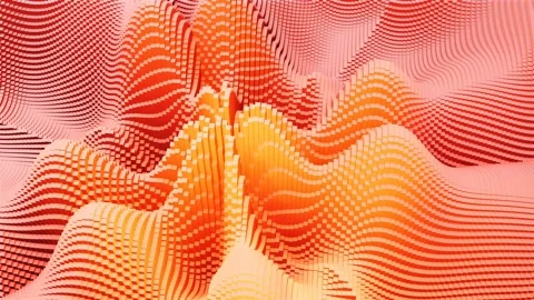 Abstract animation of pink pixel waves Stock Footage 200824251