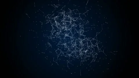 Abstract animation of plexus lines and dots on a blue background Stock Footage 235351578