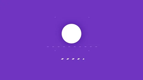 Abstract Animation with Purple Background and Central White Circle Design Vídeo Stock 341926552