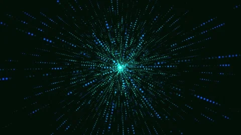 Abstract animation with a radial distribution of glowing blue 스톡 동영상 309875273