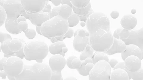 Abstract animation with random movement and liquid balls Stock Footage 161187725