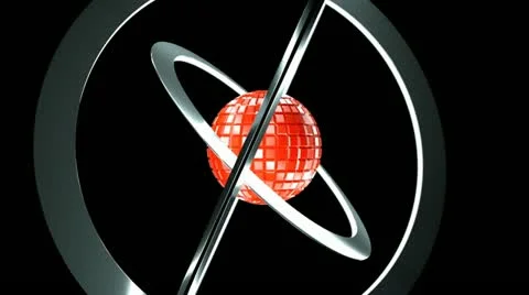 Abstract animation with red ball Stock Footage 11425903