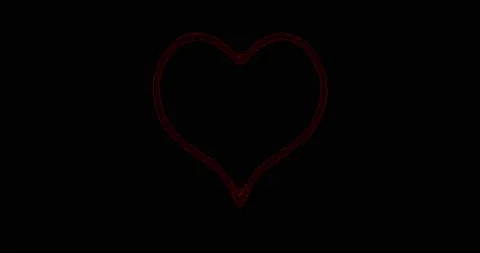 Abstract animation of red heart shape made of polygons and particles at night Stock Footage 146260148