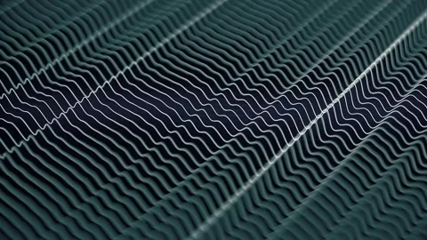 Abstract animation reminiscent of parametric architecture. Diagonal wavy lines Stock Footage 327129727