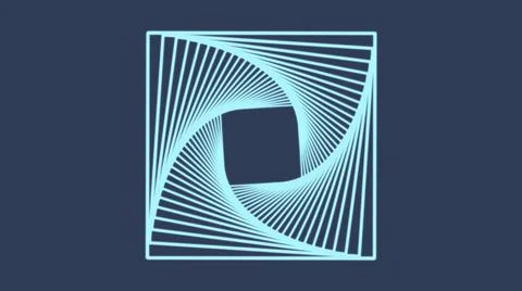 Abstract animation with rotating on a blue background computer renderer Stock-Illustration